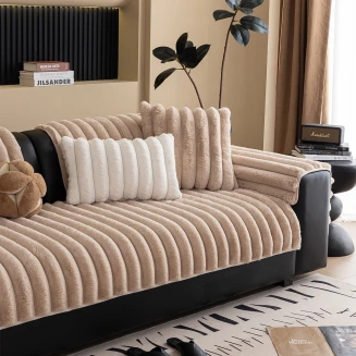 Γούνινο Ανώστρωμα Καναπέ 70x180 Τριθέσιο Melinen Luna Beige