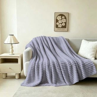 Κουβέρτα Γούνινη Καναπέ 100x150 Melinen Persa Grey-Lilac