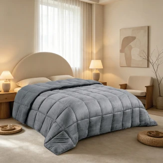 Κουβερτοπάπλωμα Υπέρδιπλο 220x240 Melinen Shelby Grey