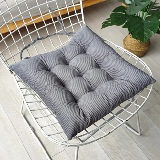 Μαξιλάρι Καρέκλας 40x40 Melinen Cord Dark Grey