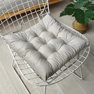 Μαξιλάρι Καρέκλας 40x40 Melinen Cord Light Grey