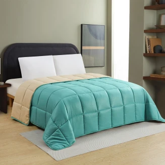 Πάπλωμα Υπέρδιπλο 220x240 Melinen Brooklyn Petrol-Beige