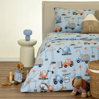 Παπλωματοθήκη Φανελένια Μονή 165x245 Melinen Winter Line Kids Bob Blue