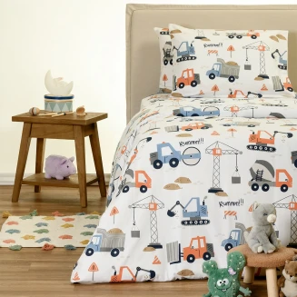Παπλωματοθήκη Φανελένια Μονή 165x245 Melinen Winter Line Kids Bob White
