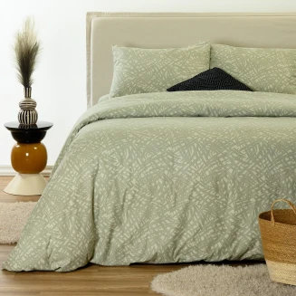 Παπλωματοθήκη Φανελένια Υπέρδιπλη 225x245 Melinen Winter Line Neva Olive