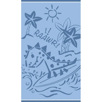 Πετσέτα Θαλάσσης Παιδική 70x120 Melinen Dinosaur Surfer Blue