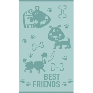 Πετσέτα Θαλάσσης Παιδική 70x120 Melinen Puppy Lover Aqua