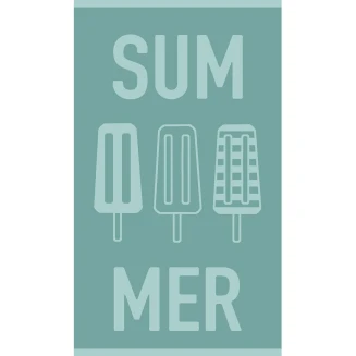 Πετσέτα Θαλάσσης Παιδική 70x120 Melinen Summer Aqua