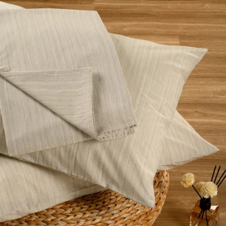 Σεντόνι Σετ 2 Τεμ. Μονό Με Λάστιχο 100x200+32 Melinen Casual Line Mini Nika Light Blue