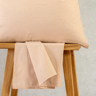 Σεντόνι Σετ 2 Τεμ. Ημίδιπλο Με Λάστιχο 120x200+32 Melinen Casual Line Mini Davide Beige