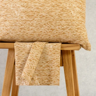 Σεντόνι Σετ 3 Τεμ. King Size Με Λάστιχο 180x200+32 Melinen Casual Line Mini Rafaelo Beige
