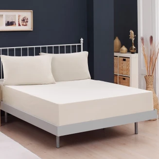 Σεντόνι Κατωσέντονο Σετ 2 Τεμαχίων Μονό Με Λάστιχο 100x200+25 Melinen Jersey Beige