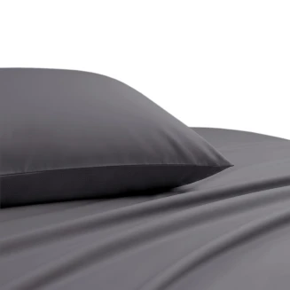Σετ Μαξιλαροθηκες 53X72 Lavish Satin Dark Grey Melinen