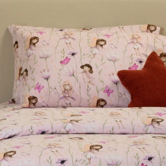 Μαξιλαροθήκες Σετ Φανελένιες 53x72 Melinen Winter Line Kids Naida Lilac