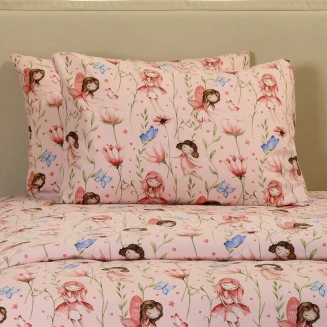 Μαξιλαροθήκες Σετ Φανελένιες 53x72 Melinen Winter Line Kids Naida Pink