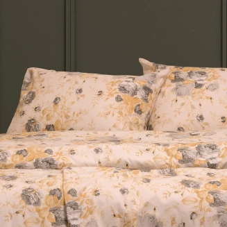 Μαξιλαροθήκες Σετ 2 Τεμαχίων Φανέλα 53x72 Melinen Peonia Grey