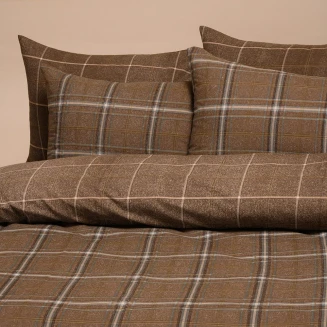 Μαξιλαροθήκες Σετ 2 Τεμαχίων Πανωσέντονου 50x70 Melinen Ultra Line Diego Mocca