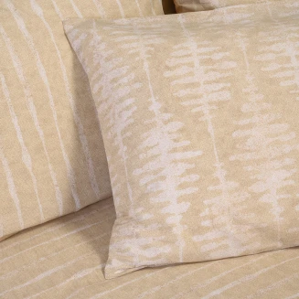 Σετ Μαξιλαροθηκες Πανωσέντονου Kai Beige Casual Line (50X70) Melinen