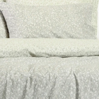 Μαξιλαροθήκες Σετ 2 Τεμαχίων Πανωσέντονου 50x70 Melinen Casual Line Leo Aqua-Grey