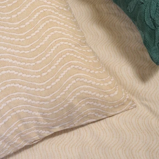 Σετ Μαξιλαροθηκες Πανωσέντονου Maverick Beige Ultra Line (50X70) Melinen