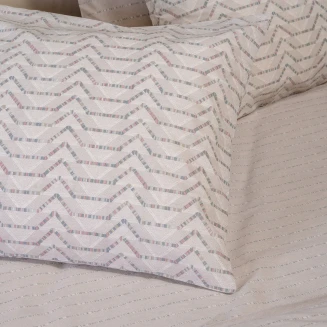 Σετ Μαξιλαροθηκες Πανωσέντονου Paris Grey Ultra Line (50X70) Melinen