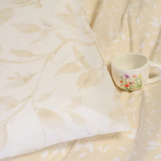 Σετ Μαξιλαροθηκες Πανωσέντονου Pearl Beige Ultra Line (50X70) Melinen