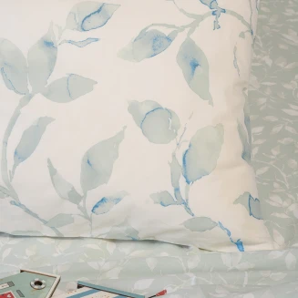 Σετ Μαξιλαροθηκες Πανωσέντονου Pearl Blue Ultra Line (50X70) Melinen