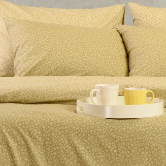 Μαξιλαροθήκες Σετ 2 Τεμαχίων Πανωσέντονου 50x70 Melinen Ultra Line Samuele Olive-Beige