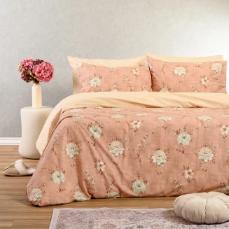 Σεντόνια Σετ Διπλά Με Λάστιχο 150x200+32 Melinen Casual Line Gianna Rose