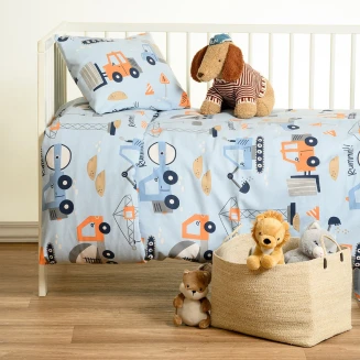 Σεντόνια Σετ Φανελένια Κούνιας 120x170 Melinen Winter Line Βaby Bob Blue