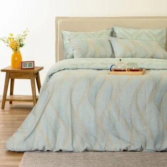 Σεντόνια Σετ King Size 260x270 Melinen Ultra Line Drift Aqua