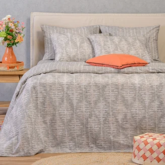 Σετ Σεντονια King Size Με Λάστιχο Kai Grey Casual Line (180Χ200+32) Melinen