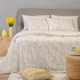 Σετ Σεντονια King Size Με Λάστιχο Rea Beige Casual Line (180Χ200+32) Melinen