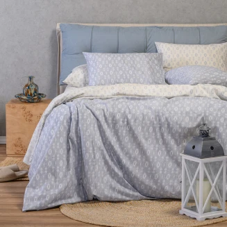Σετ Σεντονια King Size Με Λάστιχο River Light Grey Casual Line (180Χ200+32) Melinen
