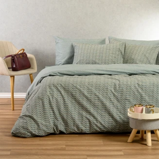 Σεντόνια Σετ King Size 260x270 Melinen Ultra Line Paris Aqua