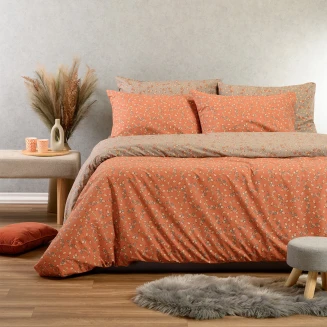 Σεντόνια Σετ Μονά 170x270 Melinen Casual Line Cesare Apricot