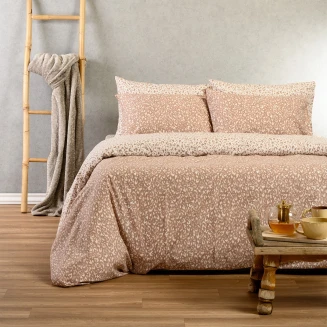 Σεντόνια Σετ Μονά 170x270 Melinen Casual Line Leo Mocca