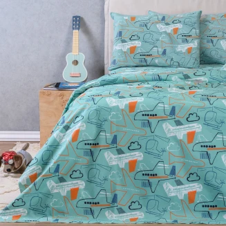 Σετ Σεντονια Μονα Planeur Kids Line (170X270) Melinen