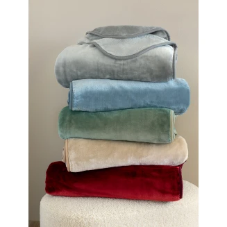 Κουβέρτα Βελουτέ Μονή 160x220 Palamaiki Dream Velour/3 Olive