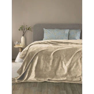 Κουβέρτα Fleece Μονή 160x220 Palamaiki Lucy Fog