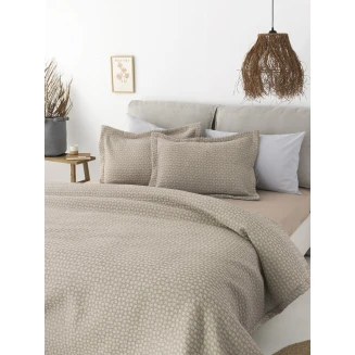 Κουβέρτα Matelasse Υπέρδιπλη 230x260 Palamaiki Daphne Beige