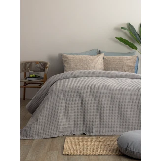 Κουβέρτα Πικέ 170x240 Palamaiki Marcie GREY