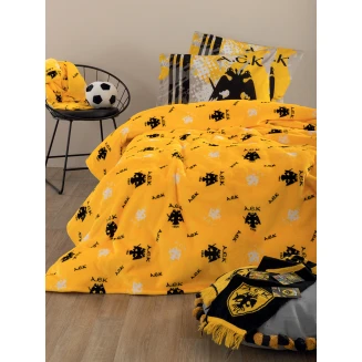 Κουβέρτα Ημίδιπλη 160x220 Palamaiki Aek BL