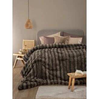 Κουβερτοπάπλωμα Υπέρδιπλο 220x240 Palamaiki Juno Taupe