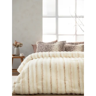 Κουβερτοπάπλωμα Υπέρδιπλο 220x240 Palamaiki Kely Ivory