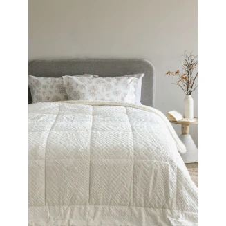 Κουβερτοπάπλωμα Υπέρδιπλο 220x240 MOZZA ECRU