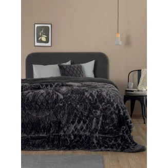 Κουβερτοπάπλωμα Υπέρδιπλο 220x240 Palamaiki Nadine/5 Coal