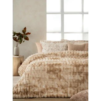 Κουβερτοπάπλωμα Υπέρδιπλο 220x240 Palamaiki Roza Beige