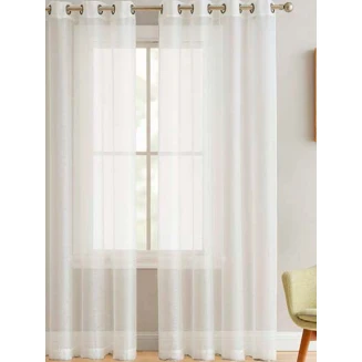 Κουρτίνα Με Τρουκς 140x260 Palamaiki Bele White
