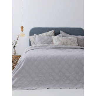 Κουβερλί Σετ Ημίδιπλο 180x240 Palamaiki Ifigeneia Silver